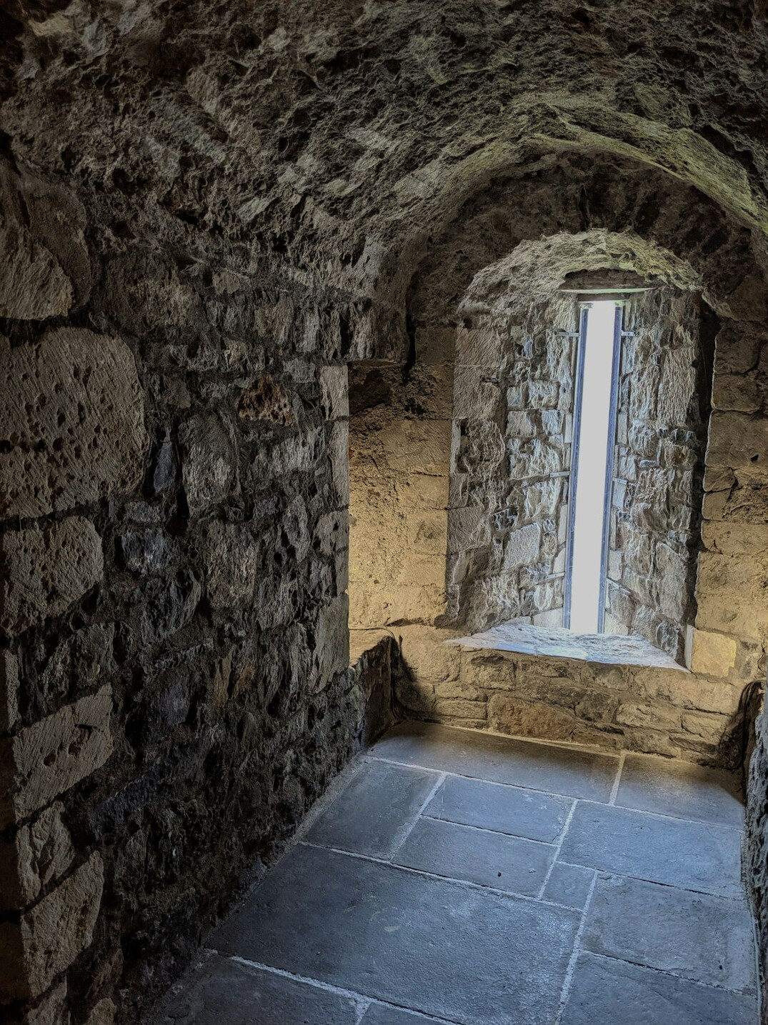 old castle interior hallway