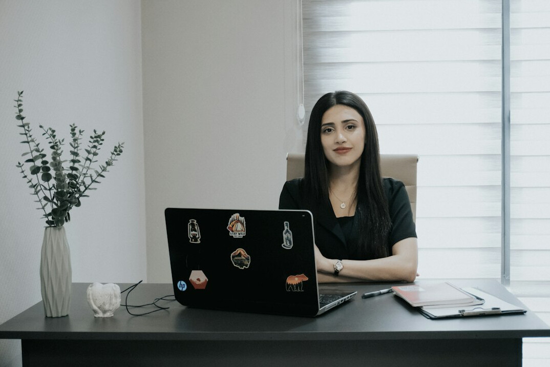 mystery writer at desk